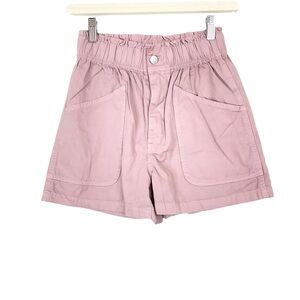 Madewell Denim Pull On Paperbag Utility Shorts Garment Dyed Edition Size 23